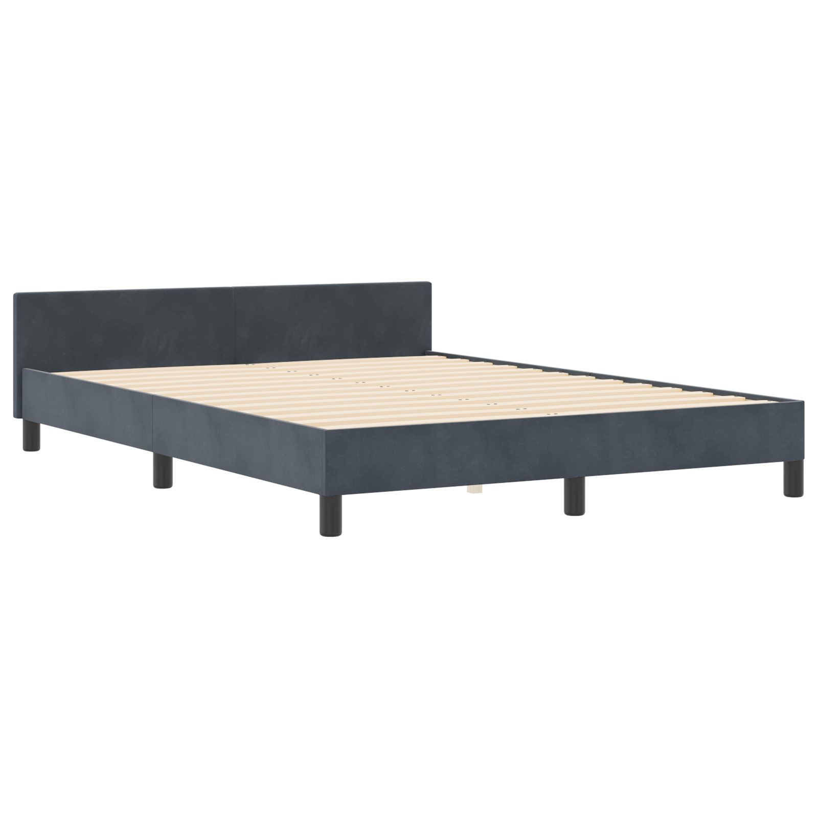 vidaXL Cadru de pat cu headboard Gri închis 180 x 200 cm Catifea vidaXL Cadru de pat cu headboard Gri închis 180 x 200 cm Catifea