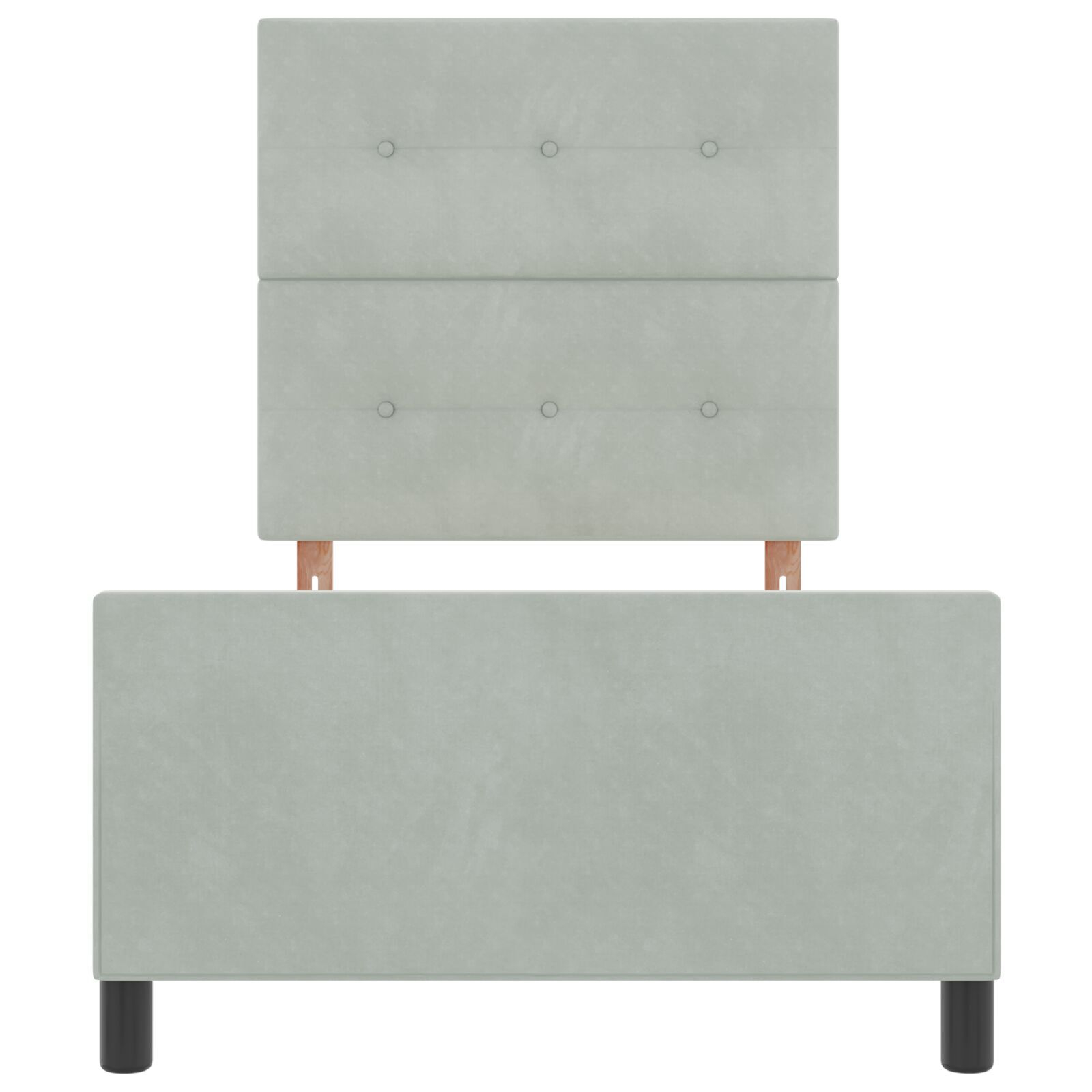 vidaXL Cadru de pat cu headboard Gri deschis 80 x 200 cm Catifea