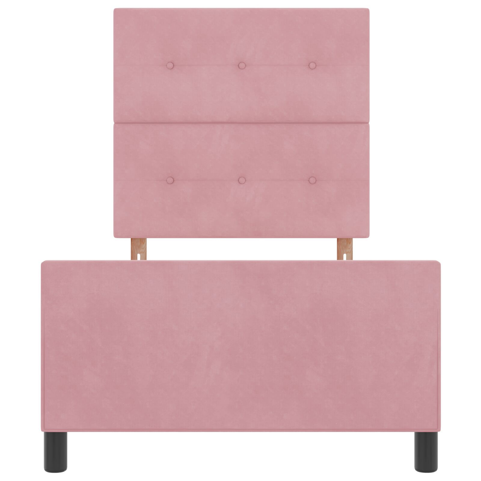 vidaXL Cadru de pat cu headboard Roz 80 x 200 cm Catifea vidaXL Cadru de pat cu headboard Roz 80 x 200 cm Catifea