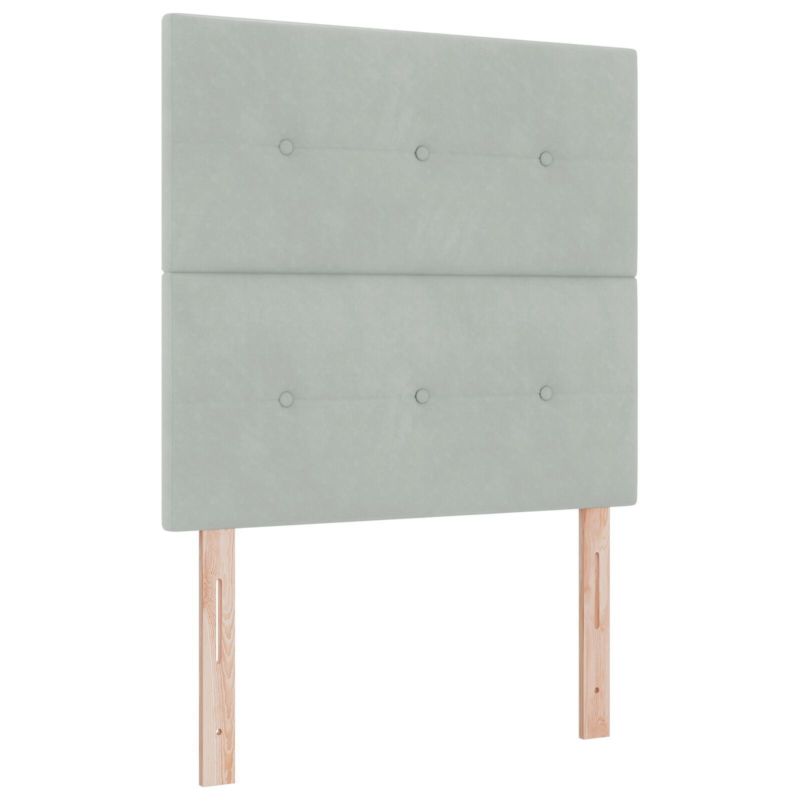 vidaXL Cadru de pat cu headboard Gri deschis 100 x 200 cm Catifea vidaXL Cadru de pat cu headboard Gri deschis 100 x 200 cm Catifea