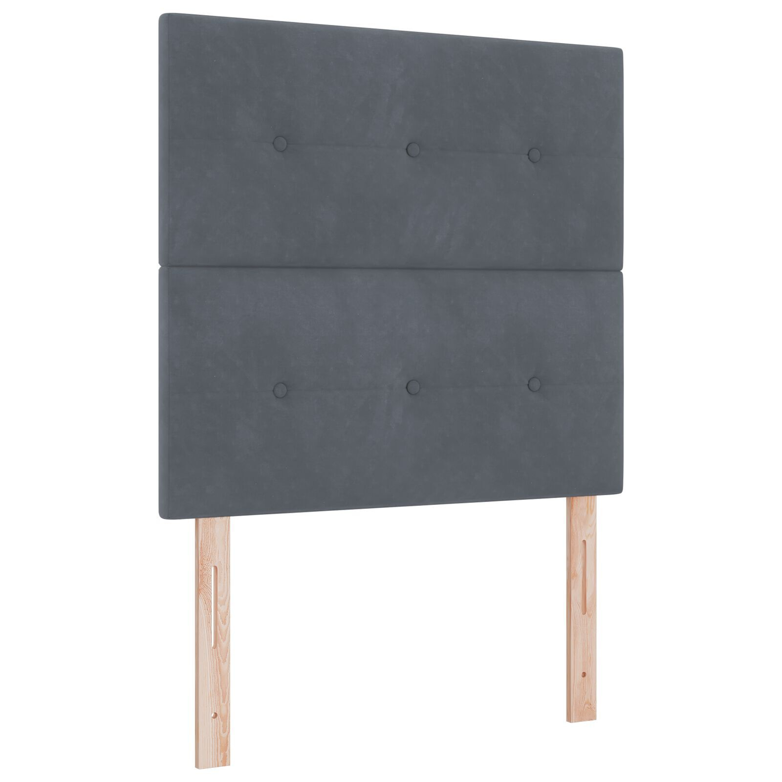Cadrul de pat vidaXL în gri închis, 100x200 cm, fabricat din catifea Cadrul de pat vidaXL în gri închis, 100x200 cm, fabricat din catifea