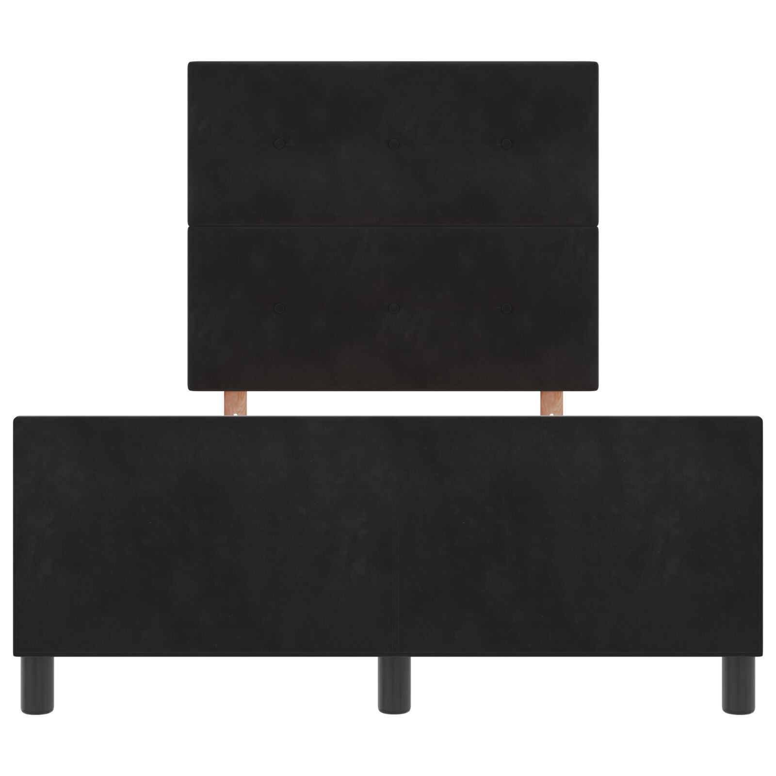 vidaXL Cadru de pat cu headboard Negru 120 x 190 cm Catifea vidaXL Cadru de pat cu headboard Negru 120 x 190 cm Catifea