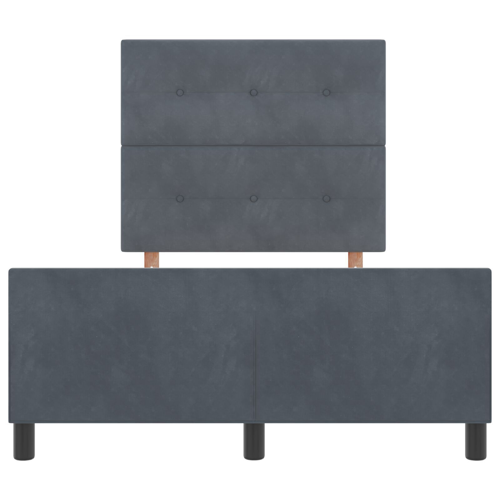 vidaXL Cadru de pat cu headboard Gri închis 120 x 200 cm Catifea vidaXL Cadru de pat cu headboard Gri închis 120 x 200 cm Catifea