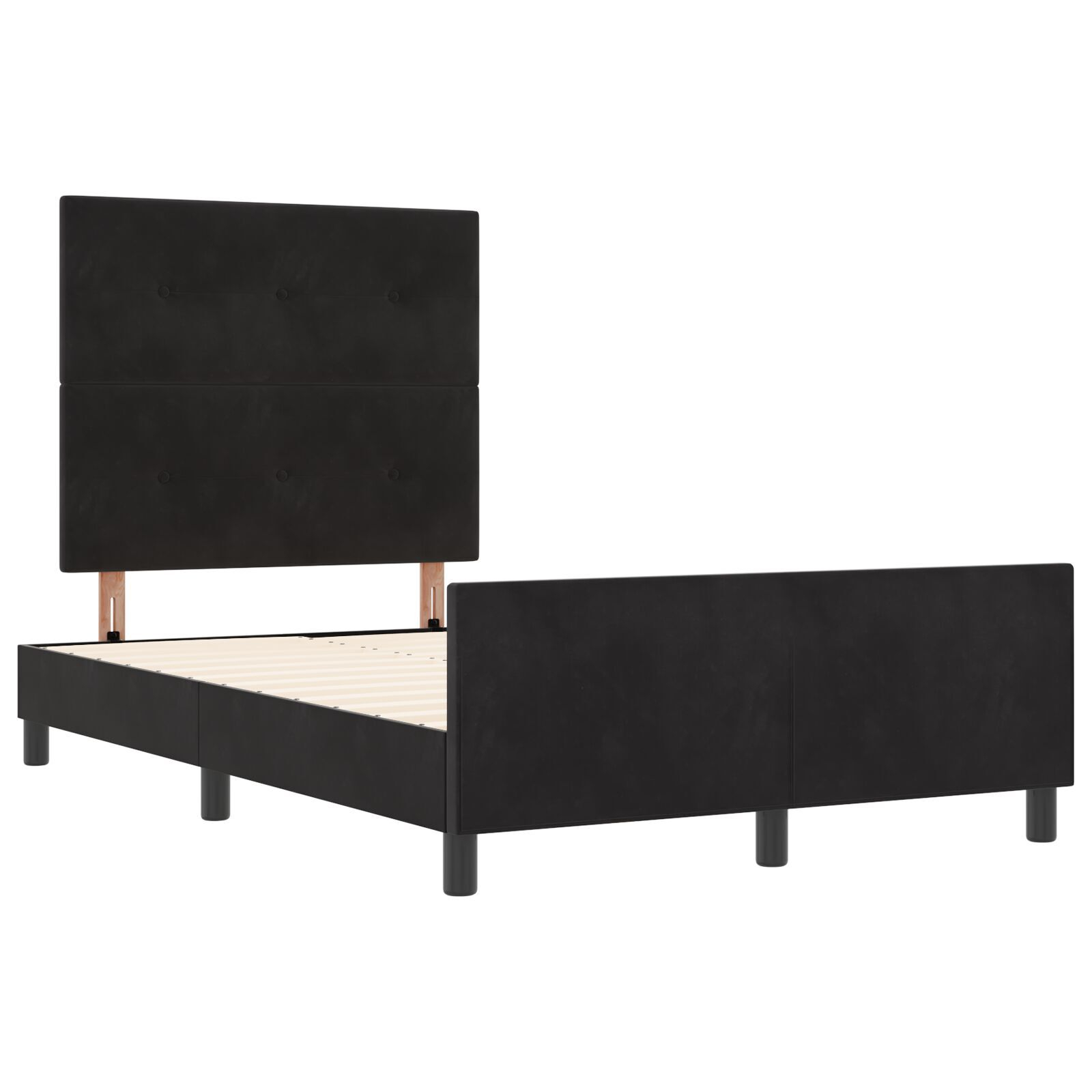 vidaXL Cadru de pat cu headboard Negru 120 x 200 cm Catifea