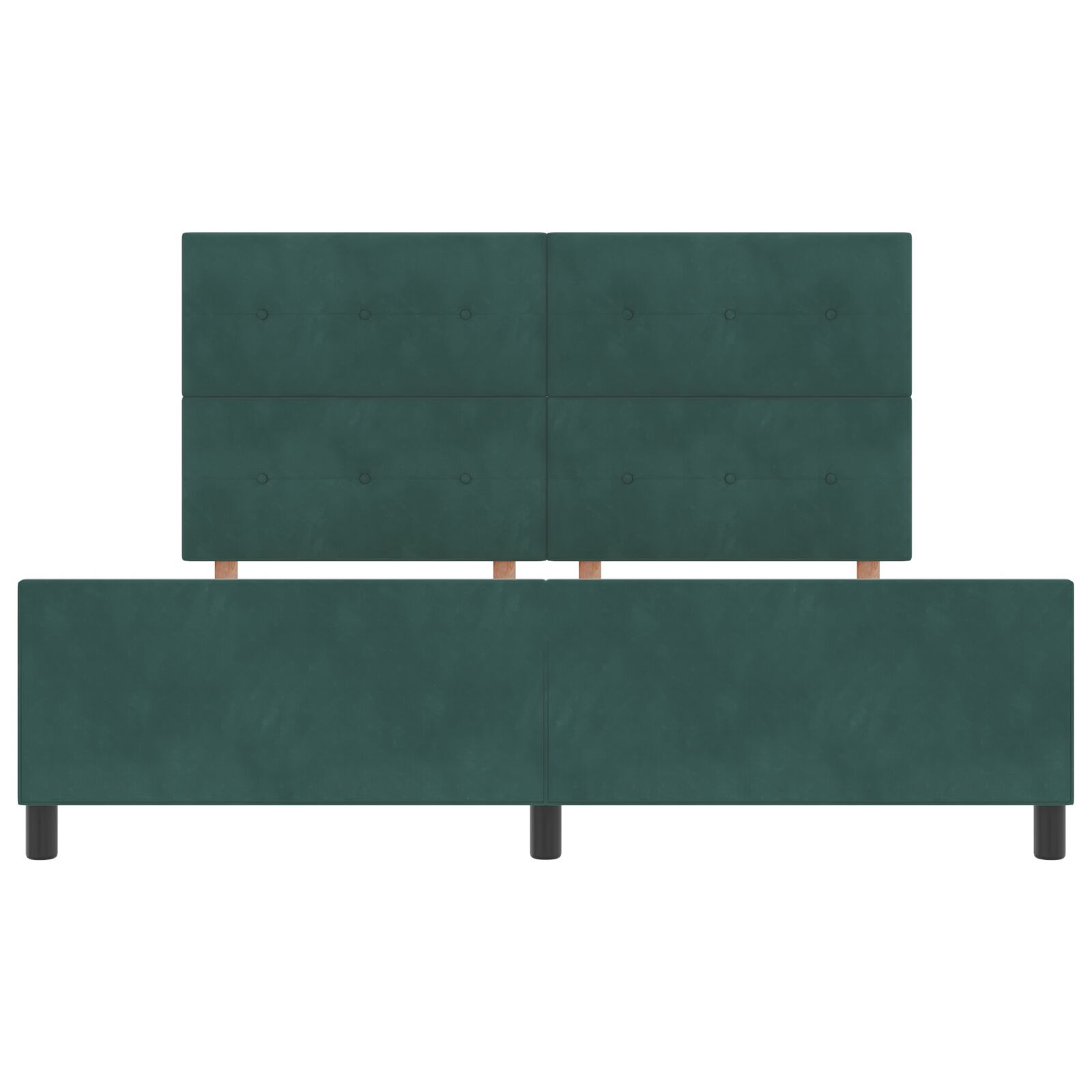 vidaXL Cadru de pat cu headboard Verde închis 180 x 200 cm Catifea