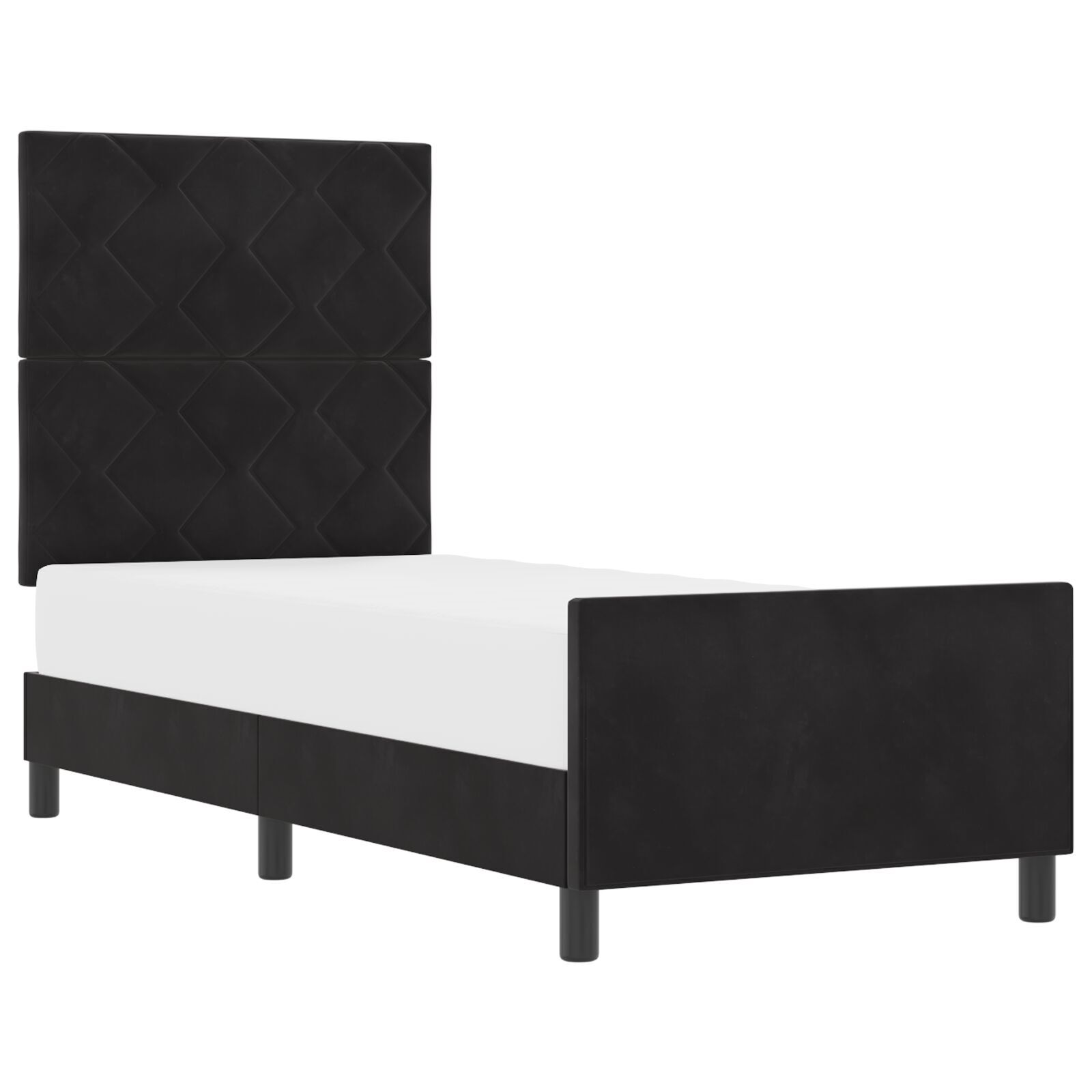 vidaXL Cadru de pat cu headboard Negru 80 x 200 cm Catifea
