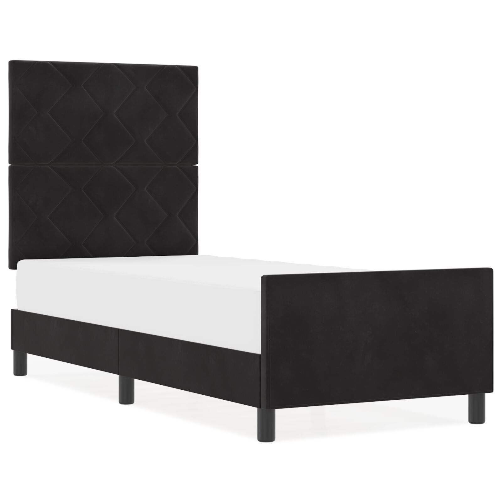 vidaXL Cadru de pat cu headboard Negru 80 x 200 cm Catifea