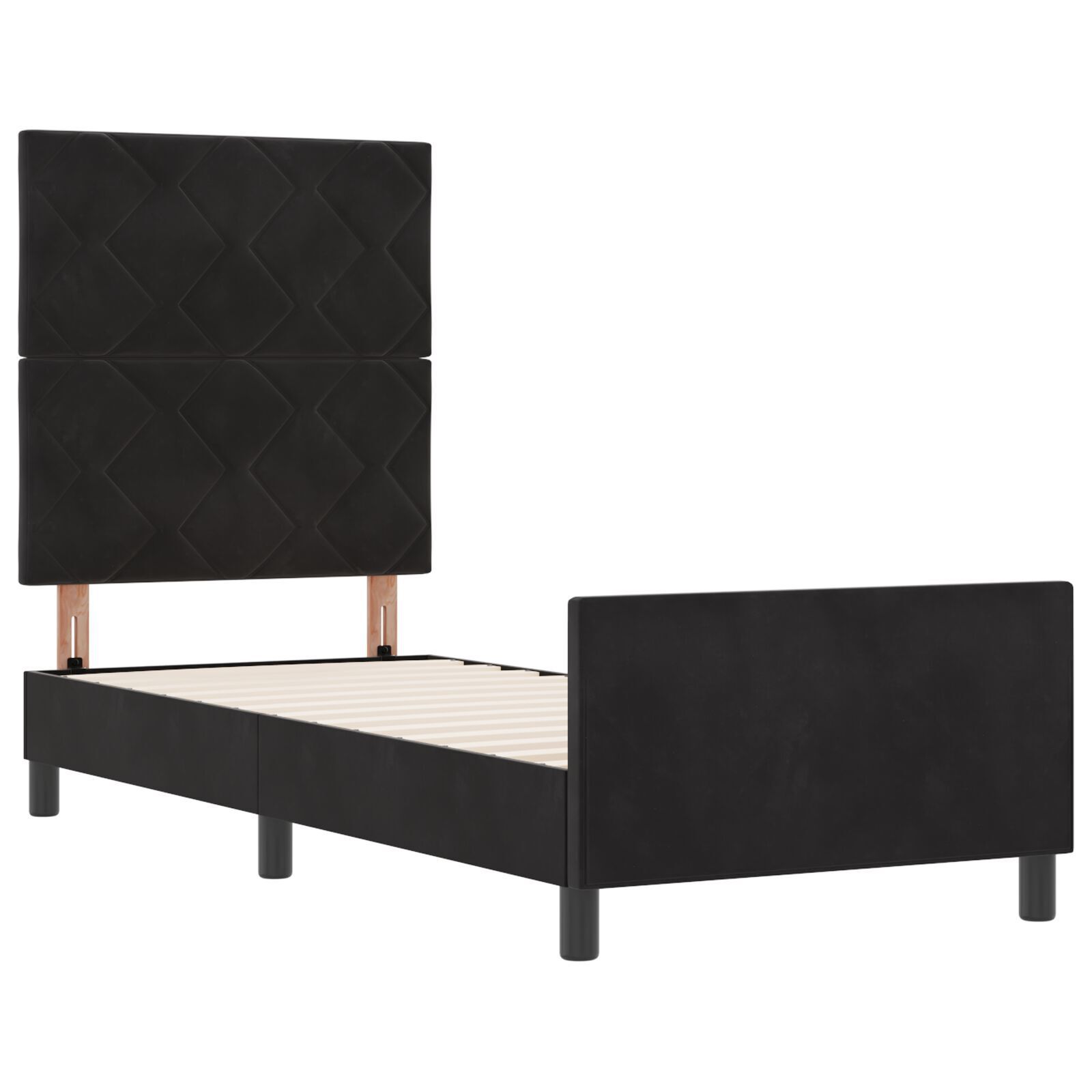 vidaXL Cadru de pat cu headboard Negru 80 x 200 cm Catifea