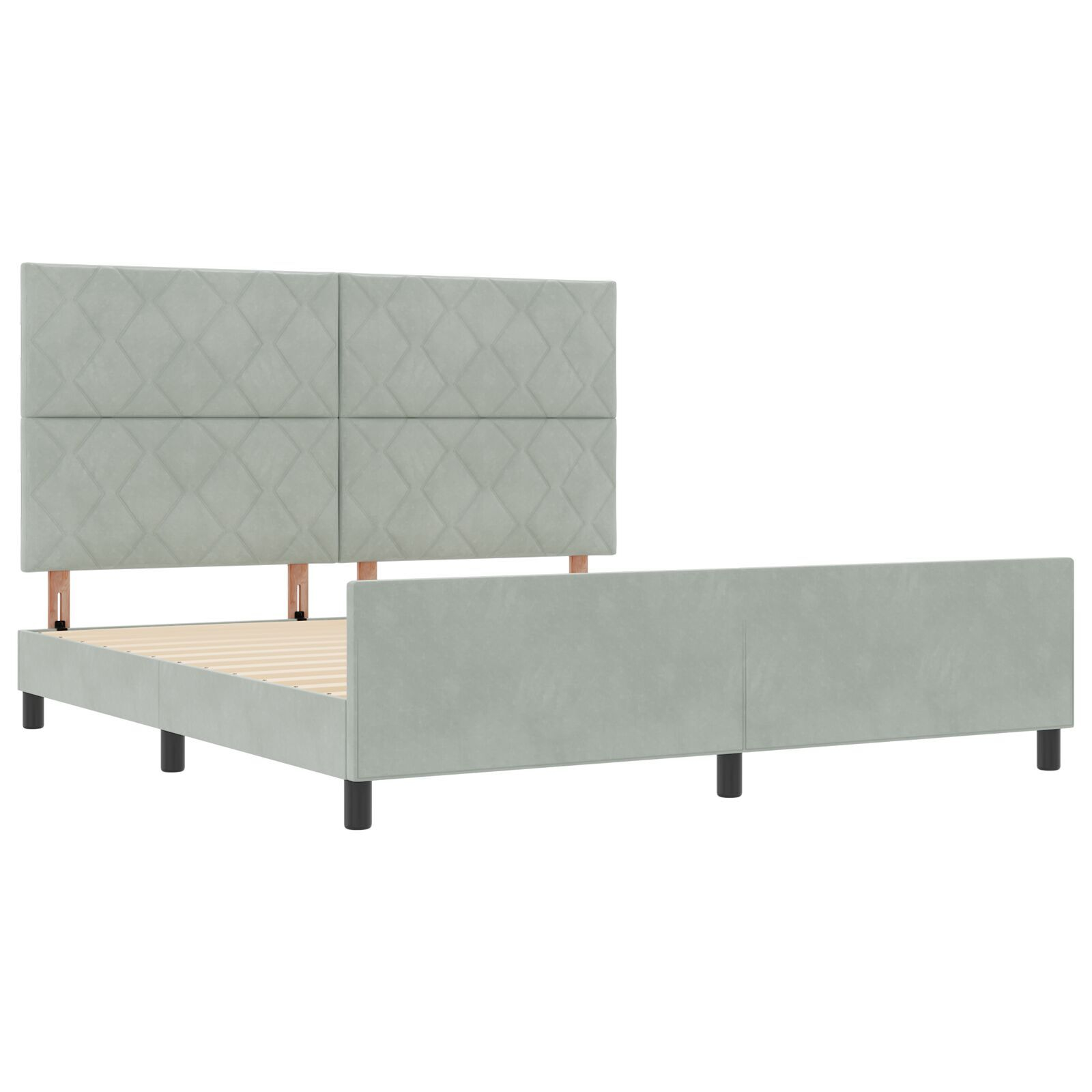 vidaXL Cadru de pat cu headboard Gri deschis 180 x 200 cm Catifea vidaXL Cadru de pat cu headboard Gri deschis 180 x 200 cm Catifea