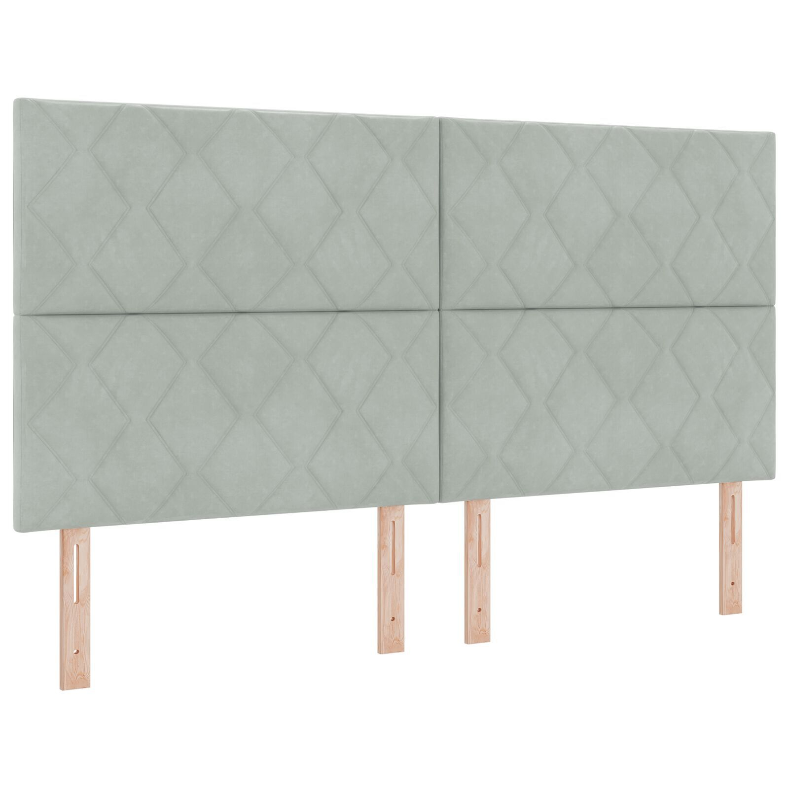 vidaXL Cadru de pat cu headboard Gri deschis 180 x 200 cm Catifea vidaXL Cadru de pat cu headboard Gri deschis 180 x 200 cm Catifea