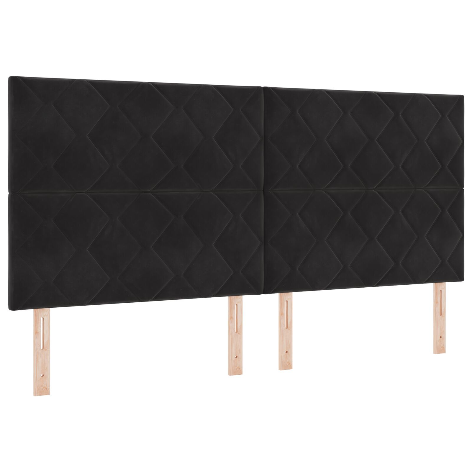 vidaXL Cadru de pat cu headboard Negru 200 x 200 cm Catifea vidaXL Cadru de pat cu headboard Negru 200 x 200 cm Catifea