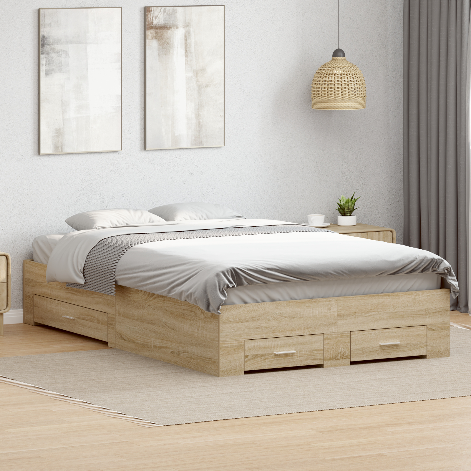 vidaXL Cadru de pat Maro 120 x 200 cm Lemn compozit vidaXL Cadru de pat Maro 120 x 200 cm Lemn compozit