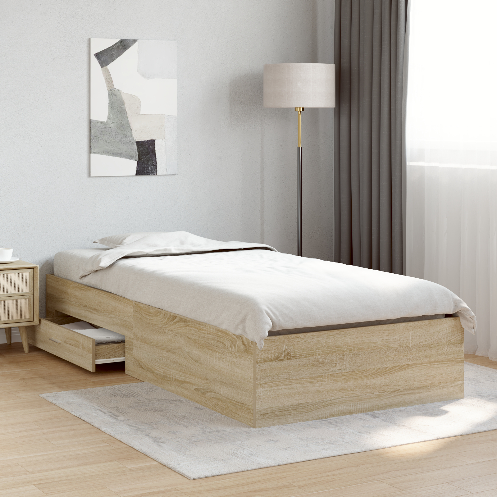 vidaXL Cadru de pat Maro 90 x 190 cm Lemn compozit vidaXL Cadru de pat Maro 90 x 190 cm Lemn compozit