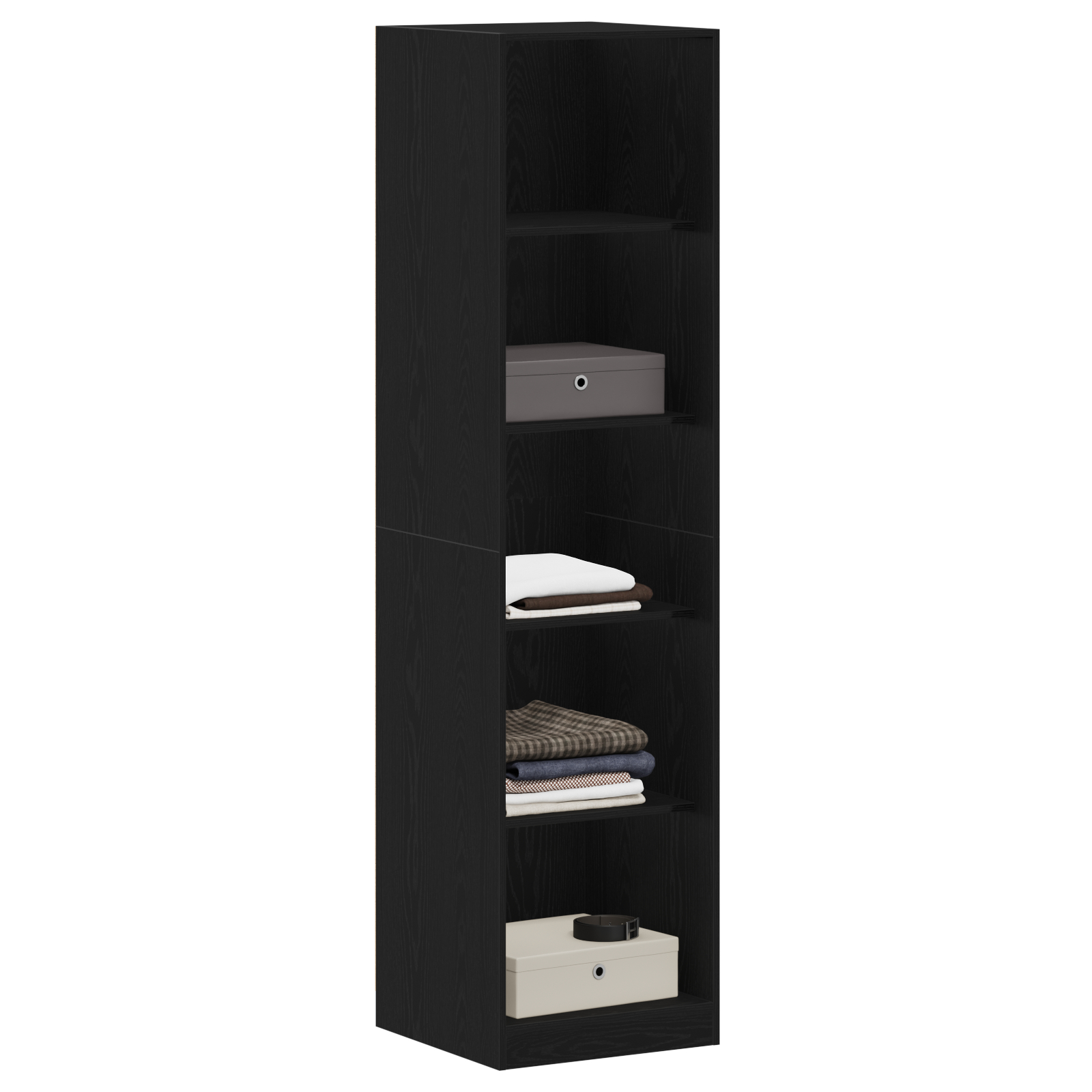 Dulap Negru Stejar 50x50x200 cm din Lemn Ingineresc de la vidaXL Dulap Negru Stejar 50x50x200 cm din Lemn Ingineresc de la vidaXL