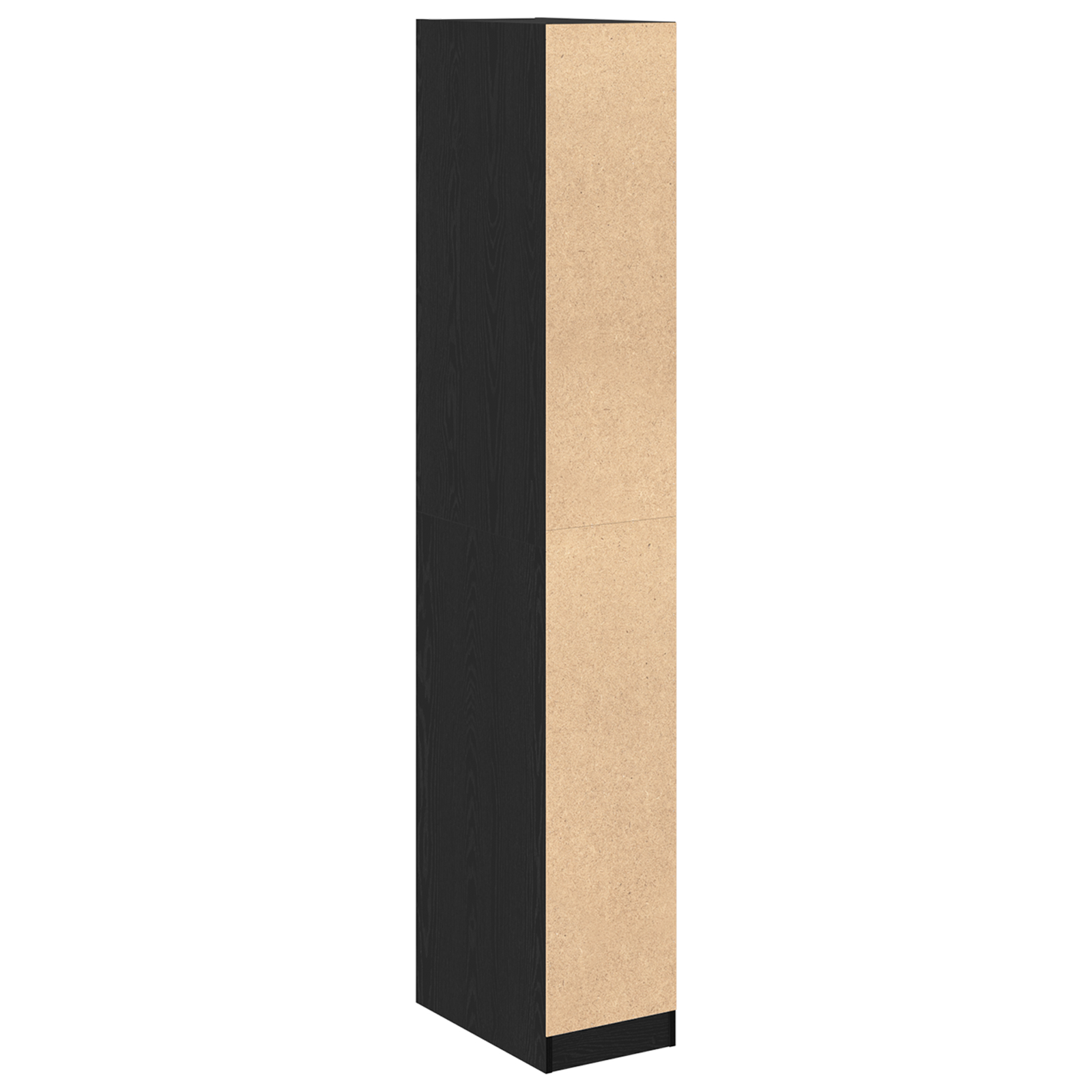 vidaXL Sifonier Negru Stejar 30 x 50 x 200 cm - făcut din lemn prelucrat.