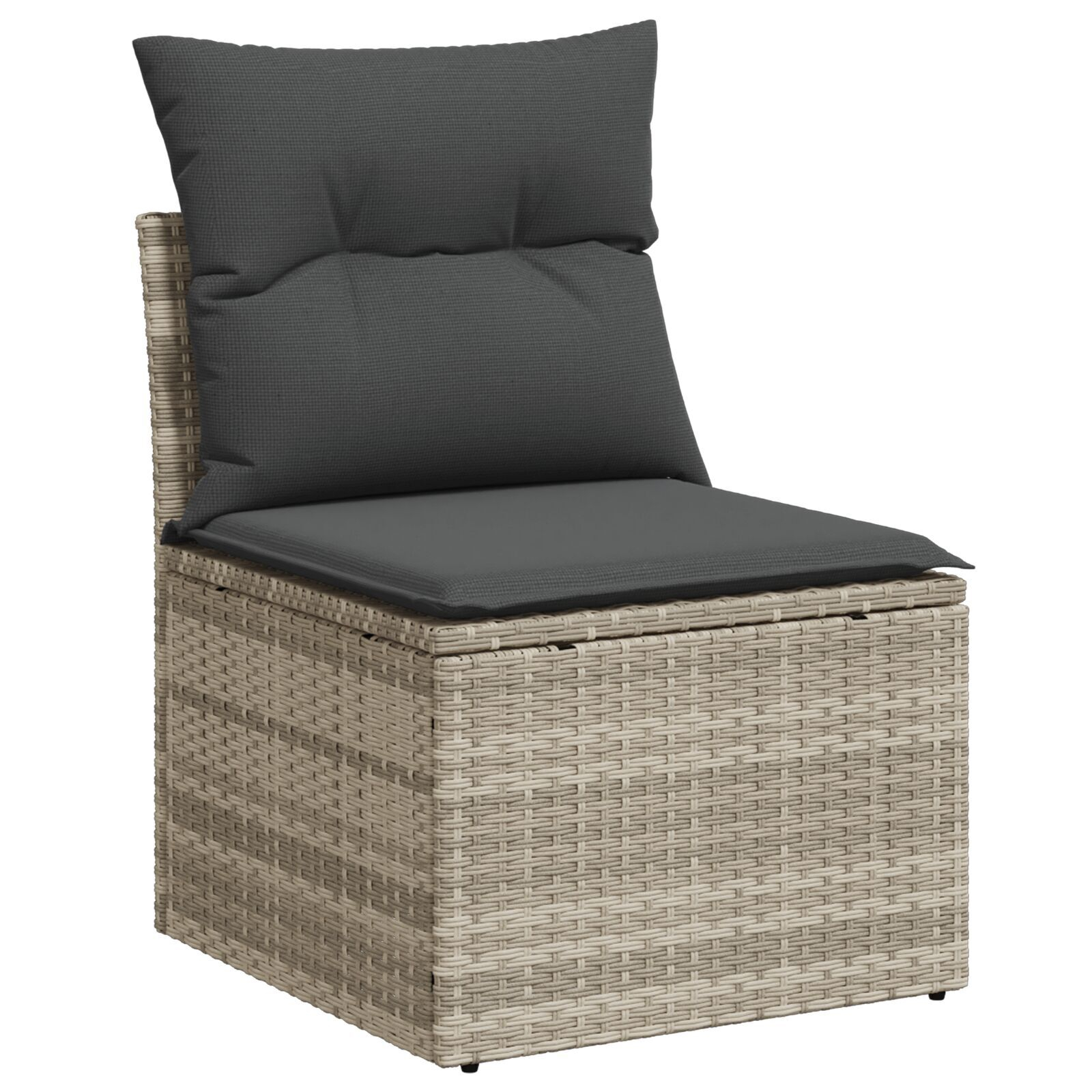 vidaXL Set Sofa Grădină 9 Piese cu Perne Gri Deschis Ratan Poli