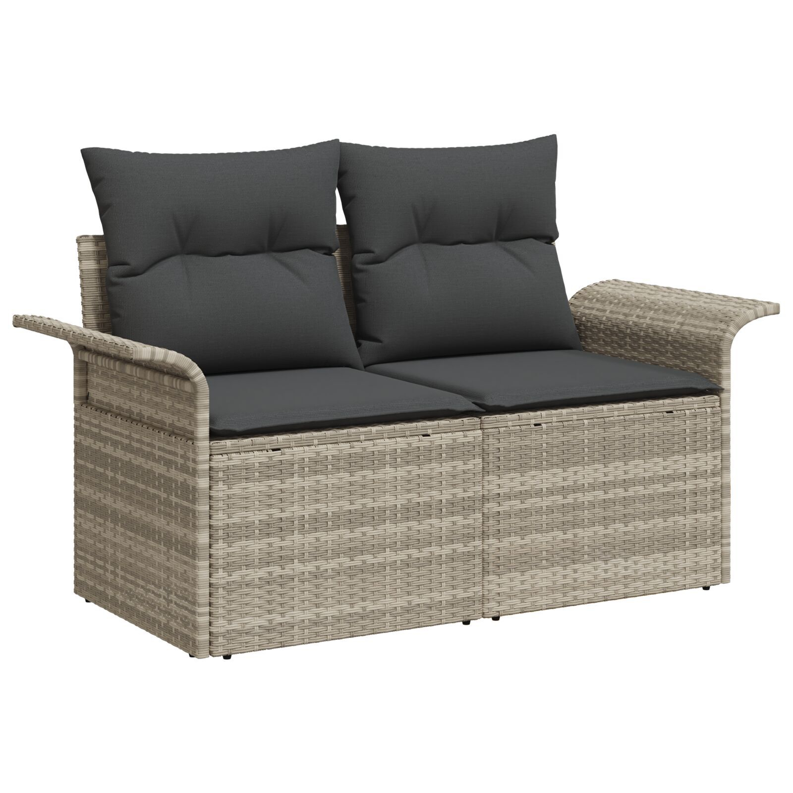 vidaXL Set de canapele pentru grădină 4 pcs Gri 55 x 55 x 37cm