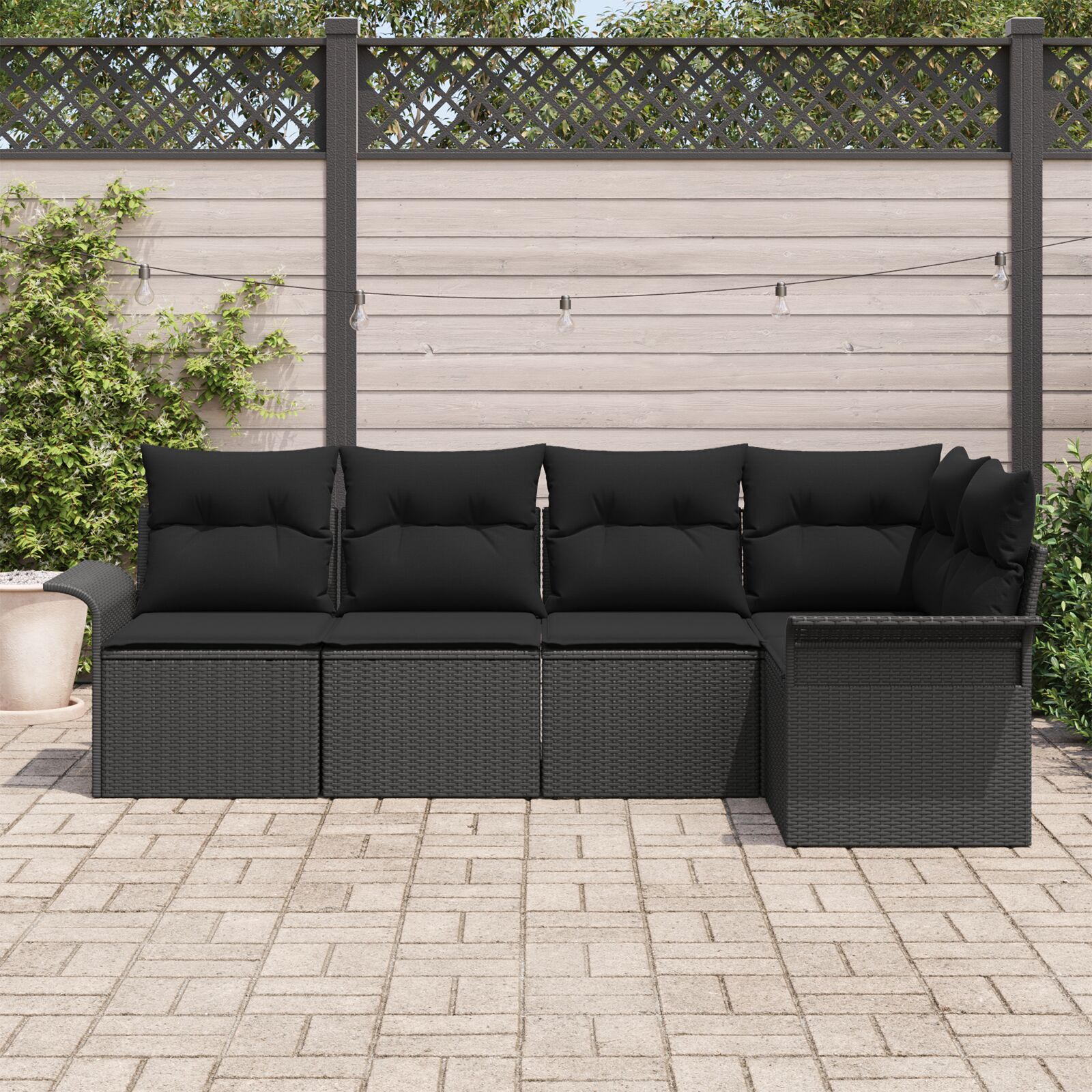 vidaXL Set de canapele pentru grădină 5 pcs 242.5 x 132.5 x 85 cm