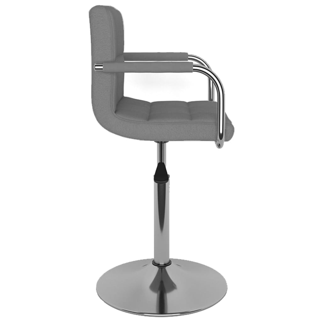 vidaXL Scaun de bar, gri deschis, material textil vidaXL Scaun de bar, gri deschis, material textil