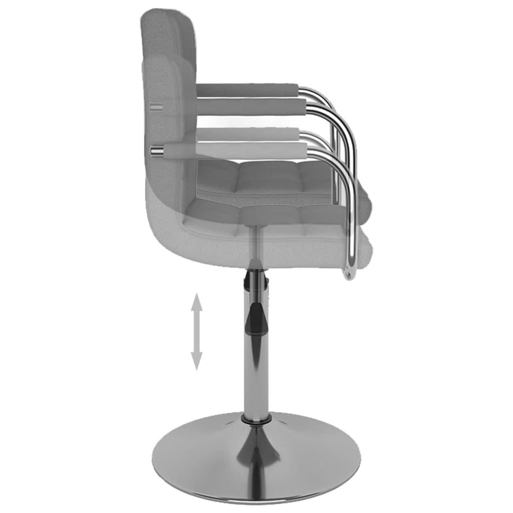 vidaXL Scaun de bar, gri deschis, material textil vidaXL Scaun de bar, gri deschis, material textil