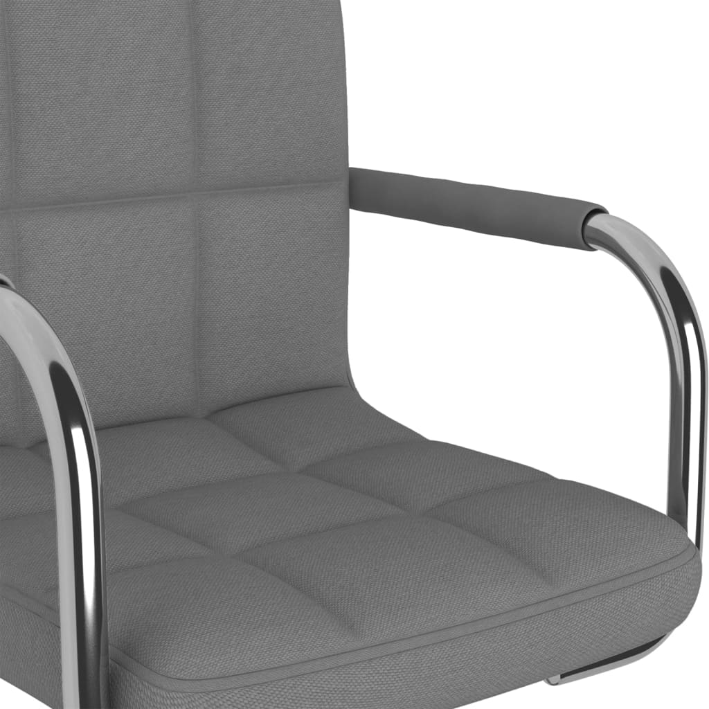 vidaXL Scaun de bar, gri deschis, material textil vidaXL Scaun de bar, gri deschis, material textil