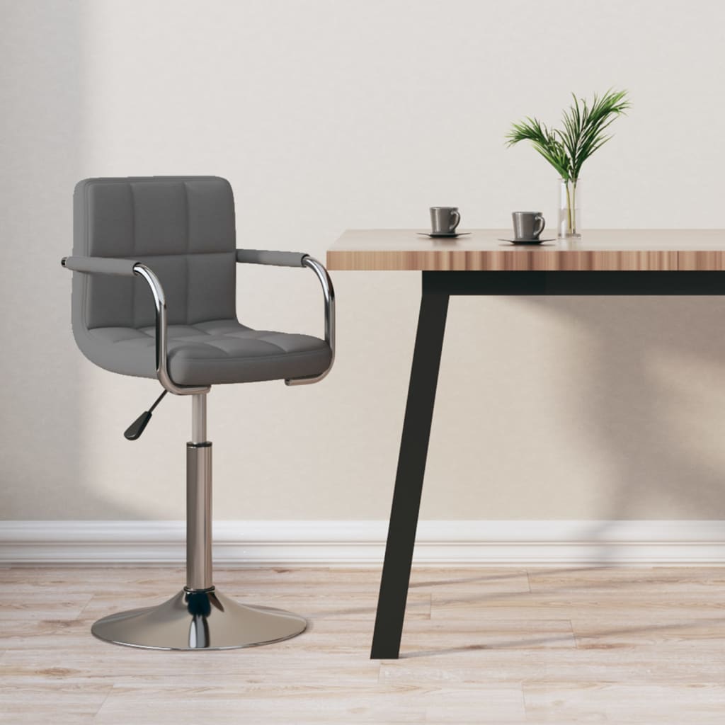 vidaXL Scaun de bar, gri deschis, material textil vidaXL Scaun de bar, gri deschis, material textil