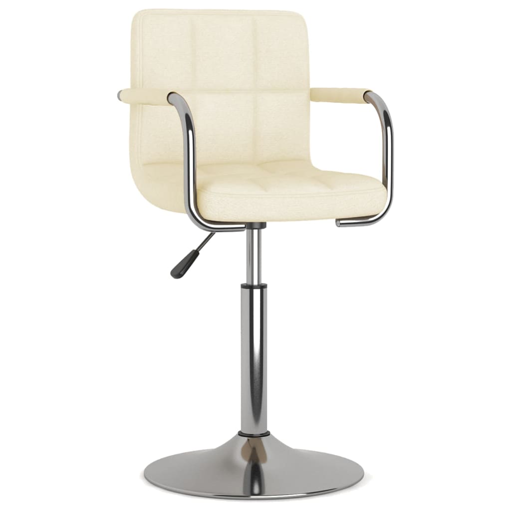 vidaXL Scaun de bar, crem, material textil vidaXL Scaun de bar, crem, material textil