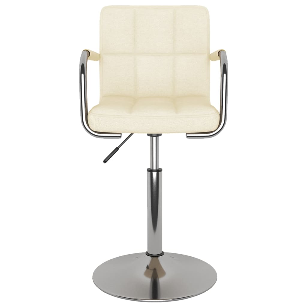 vidaXL Scaun de bar, crem, material textil vidaXL Scaun de bar, crem, material textil