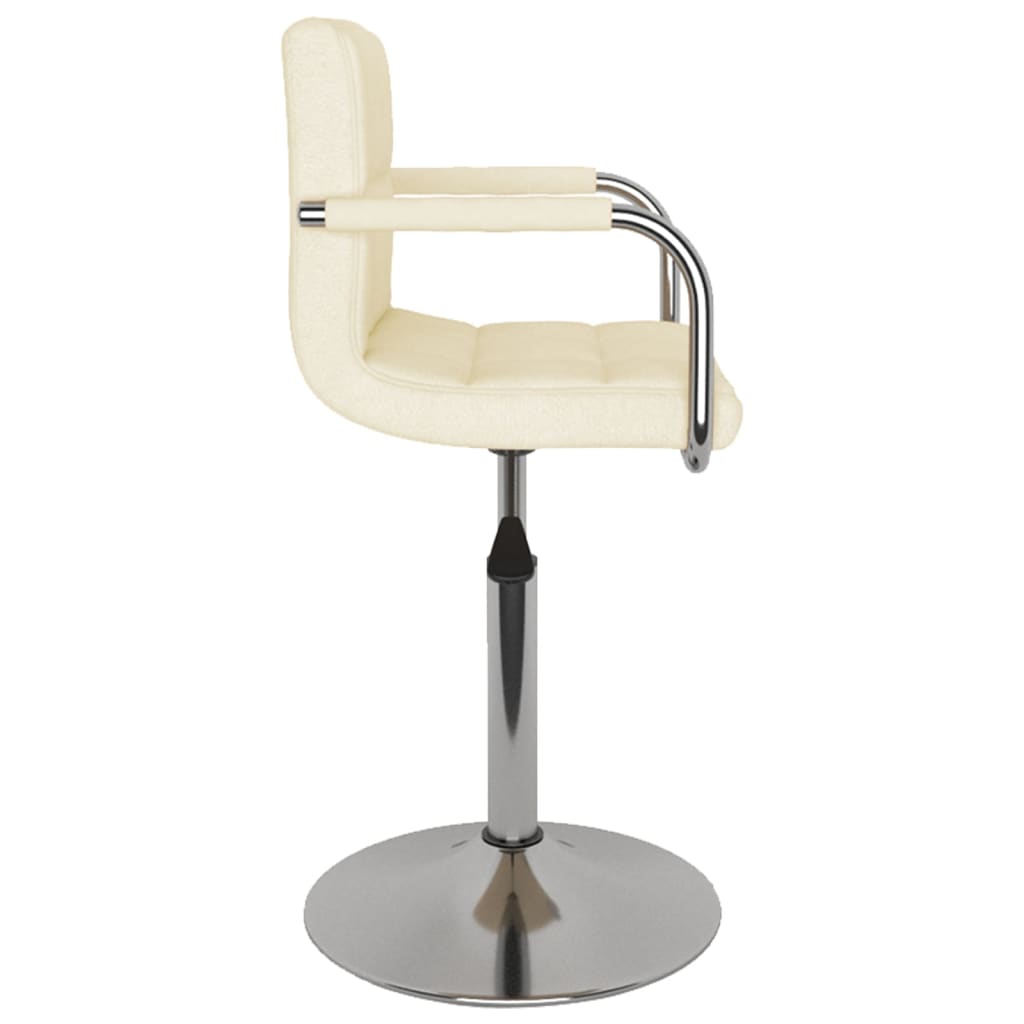 vidaXL Scaun de bar, crem, material textil vidaXL Scaun de bar, crem, material textil