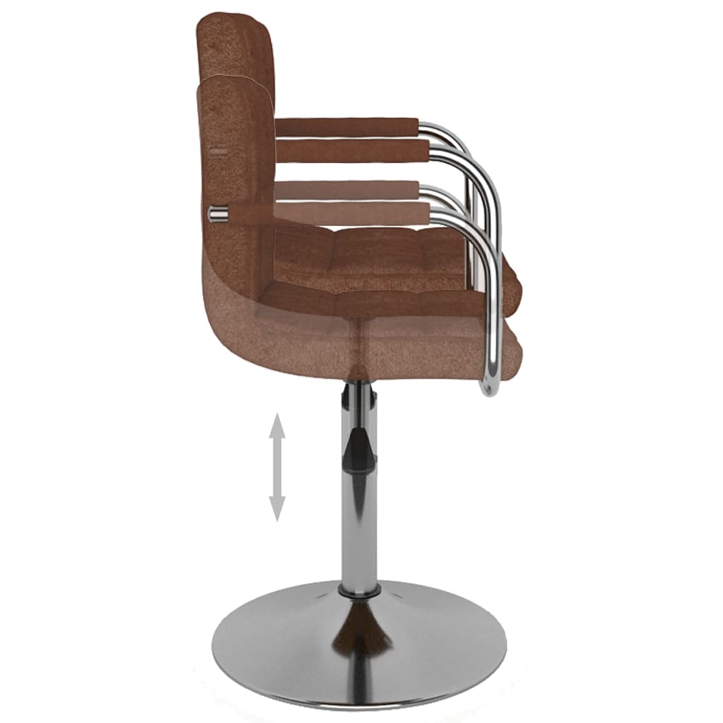 vidaXL Scaun de bar, maro, material textil vidaXL Scaun de bar, maro, material textil
