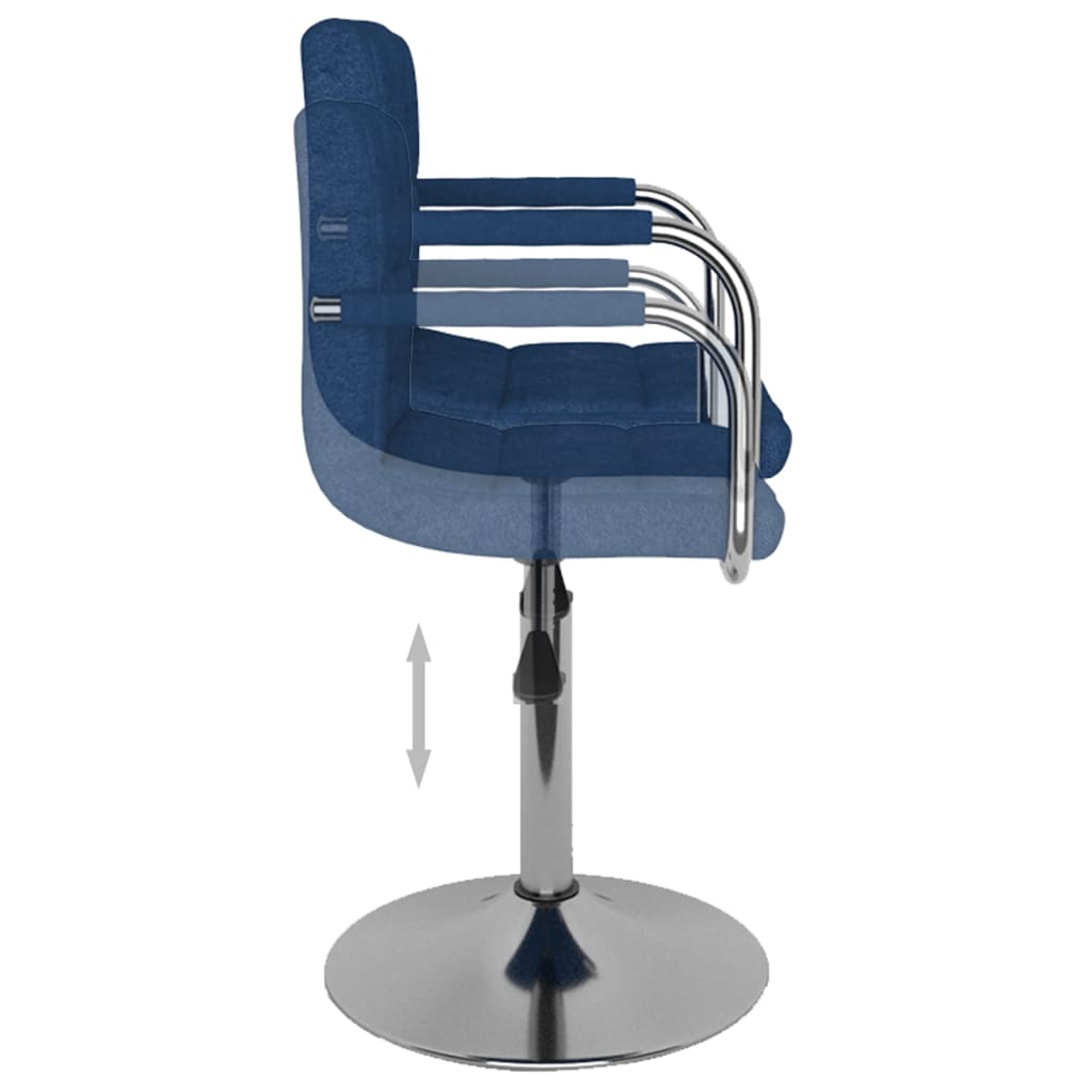 vidaXL Scaun de bar, albastru, material textil vidaXL Scaun de bar, albastru, material textil