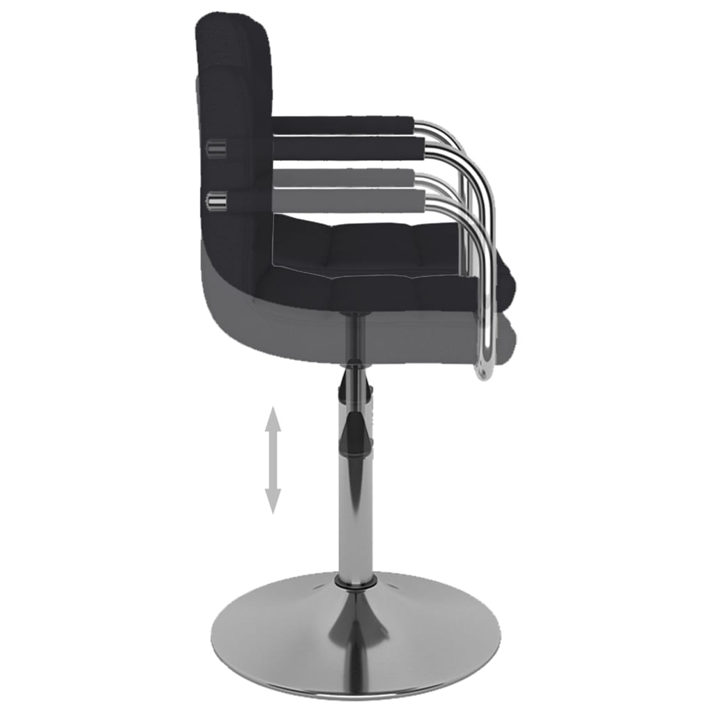 vidaXL Scaun de bar, negru, material textil vidaXL Scaun de bar, negru, material textil