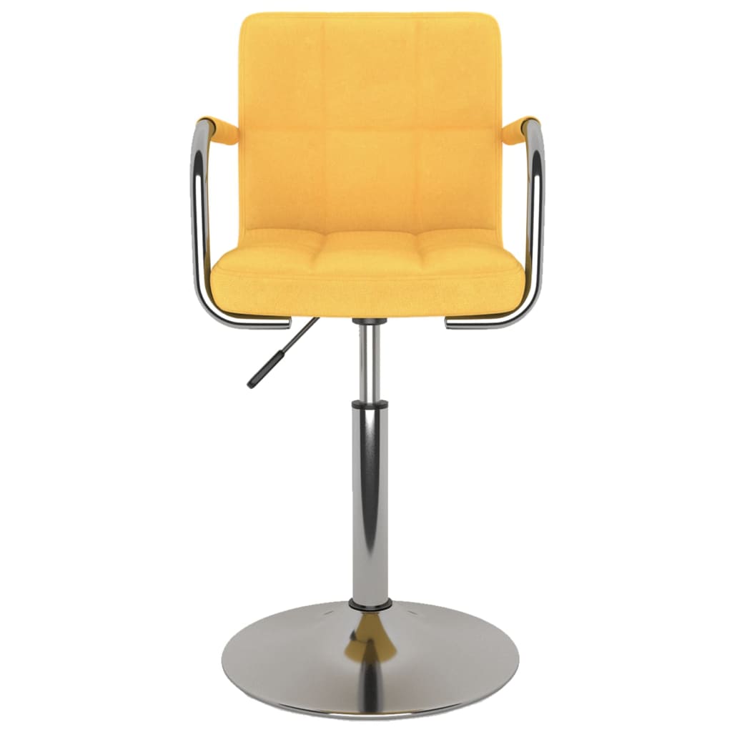 vidaXL Scaun de bar, galben, material textil vidaXL Scaun de bar, galben, material textil