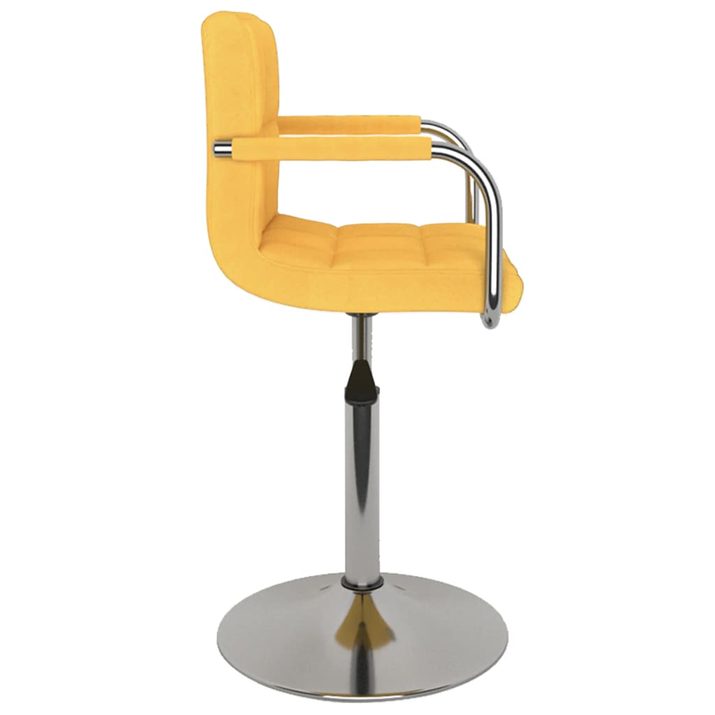 vidaXL Scaun de bar, galben, material textil vidaXL Scaun de bar, galben, material textil