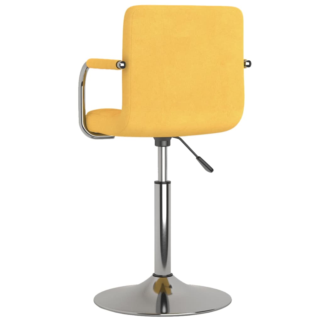 vidaXL Scaun de bar, galben, material textil vidaXL Scaun de bar, galben, material textil
