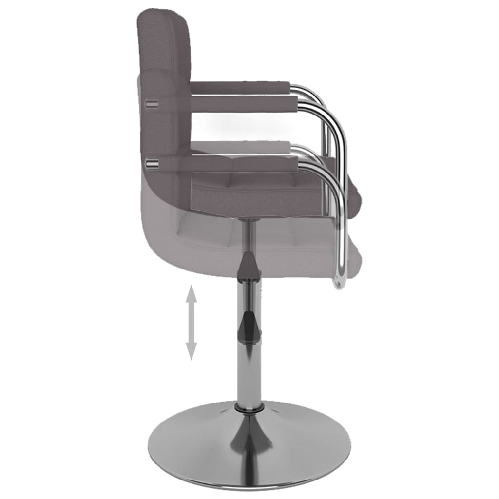 vidaXL Scaun de bar, gri taupe, material textil vidaXL Scaun de bar, gri taupe, material textil