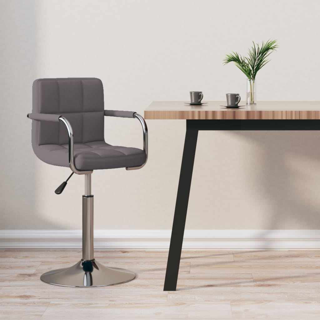 vidaXL Scaun de bar, gri taupe, material textil vidaXL Scaun de bar, gri taupe, material textil