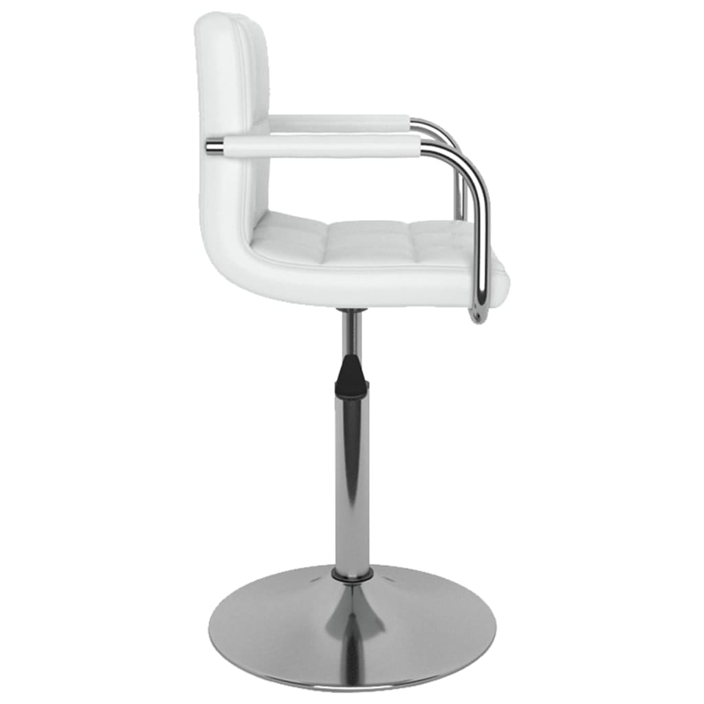 vidaXL Scaun de bar, alb, piele ecologică vidaXL Scaun de bar, alb, piele ecologică