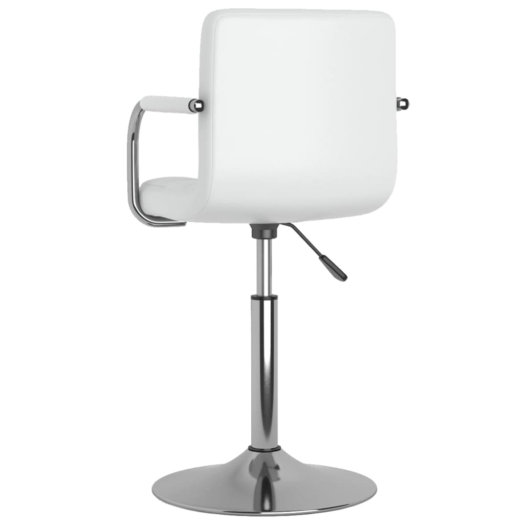 vidaXL Scaun de bar, alb, piele ecologică vidaXL Scaun de bar, alb, piele ecologică