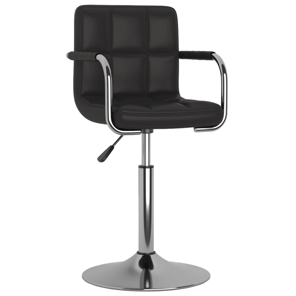 vidaXL Scaun de bar, negru, piele ecologică vidaXL Scaun de bar, negru, piele ecologică