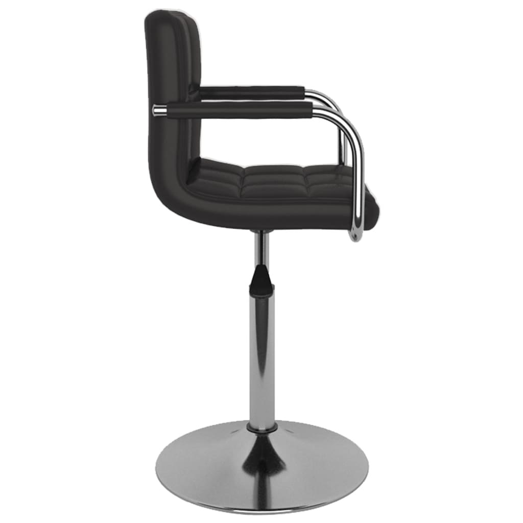 vidaXL Scaun de bar, negru, piele ecologică vidaXL Scaun de bar, negru, piele ecologică