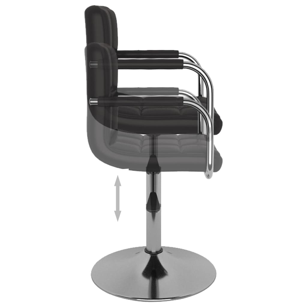 vidaXL Scaun de bar, negru, piele ecologică vidaXL Scaun de bar, negru, piele ecologică