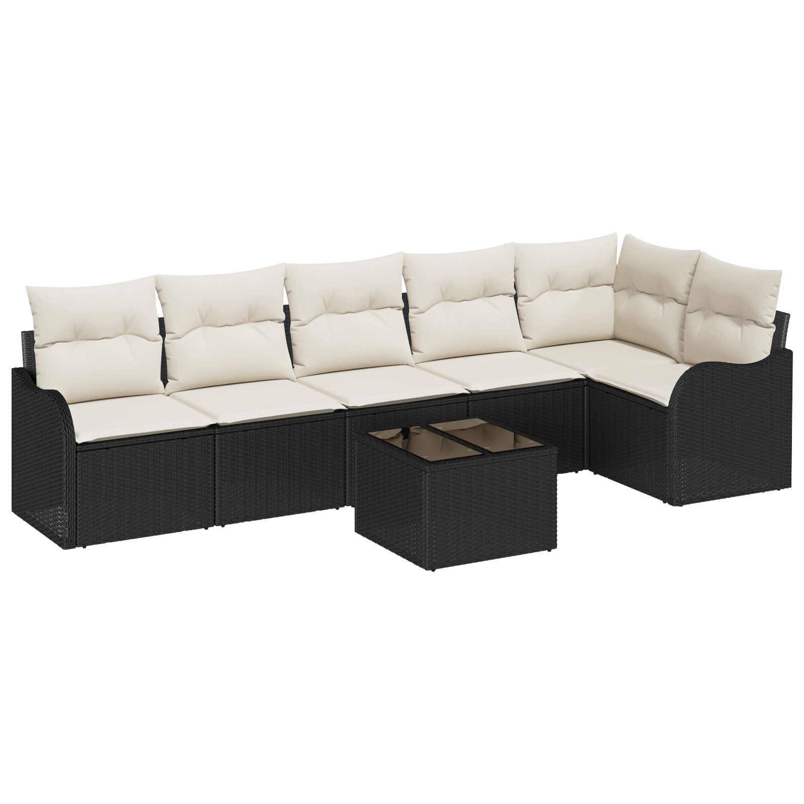 Set Canapea Grădină 6 Piese cu Perne Rattan Poli Maro Set Canapea Grădină 6 Piese cu Perne Rattan Poli Maro