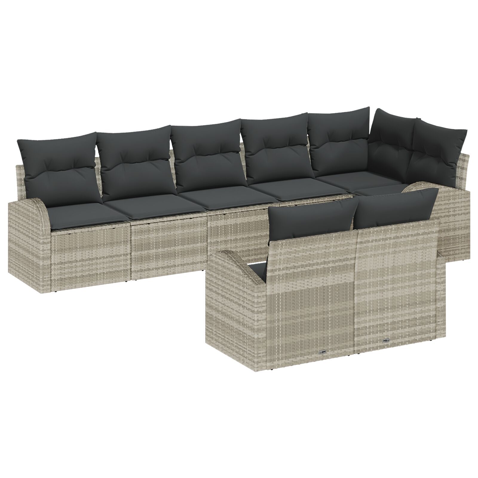 vidaXL Set de canapele pentru grădină cu pernă 8 pcs 289 x 124 x 85 cm vidaXL Set de canapele pentru grădină cu pernă 8 pcs 289 x 124 x 85 cm