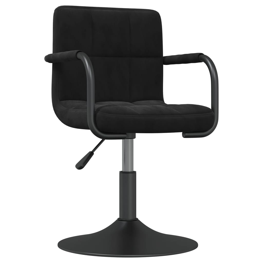 vidaXL Scaune de bucătărie pivotante, 2 buc., negru, catifea vidaXL Scaune de bucătărie pivotante, 2 buc., negru, catifea