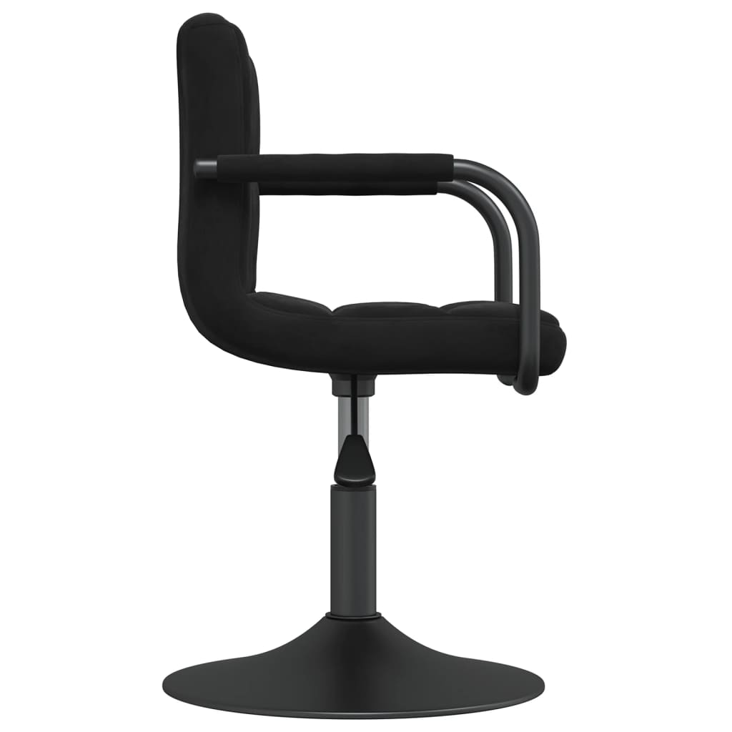 vidaXL Scaune de bucătărie pivotante, 2 buc., negru, catifea vidaXL Scaune de bucătărie pivotante, 2 buc., negru, catifea