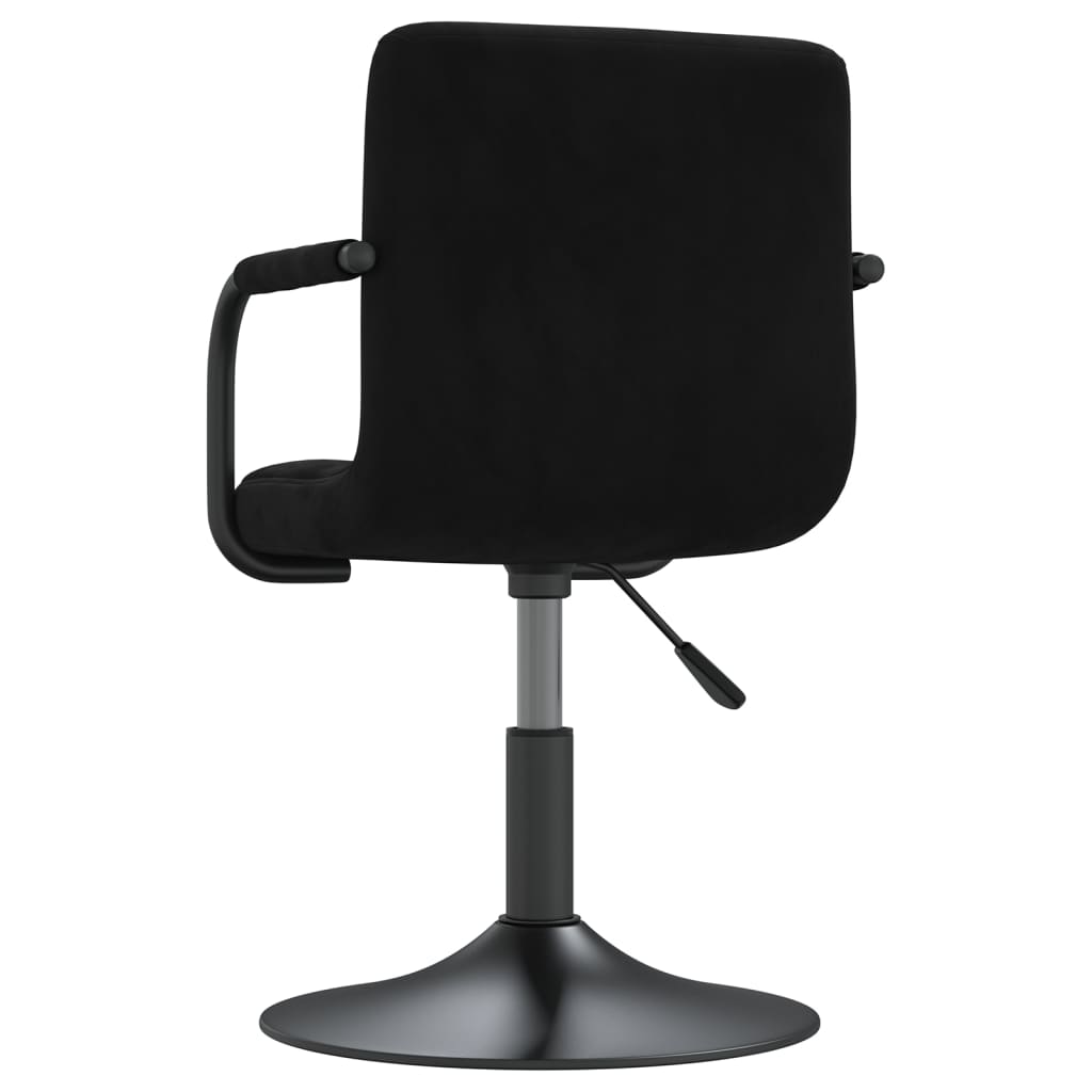 vidaXL Scaune de bucătărie pivotante, 2 buc., negru, catifea vidaXL Scaune de bucătărie pivotante, 2 buc., negru, catifea