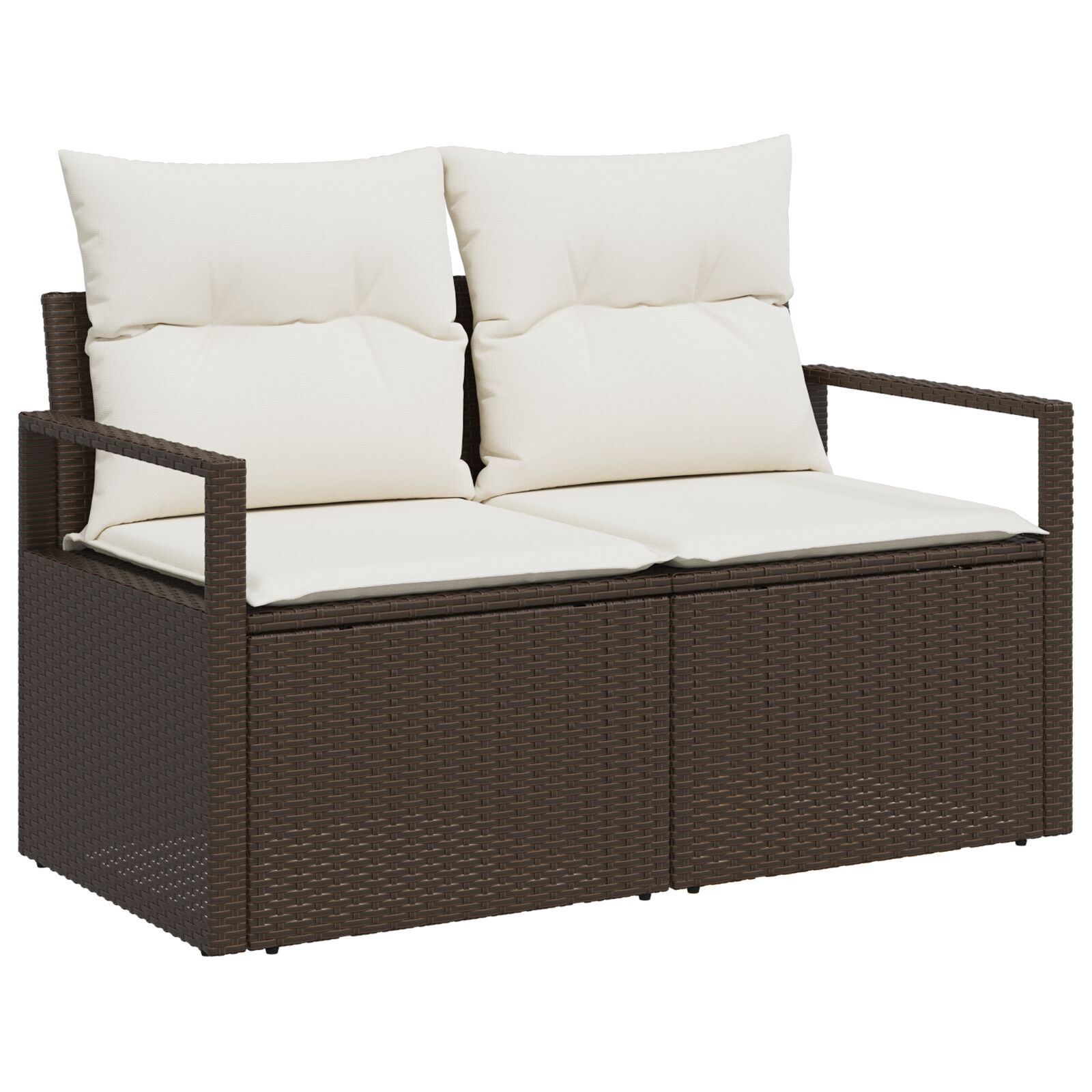vidaXL Set de canapele pentru grădină 5 pcs Maro și Crem