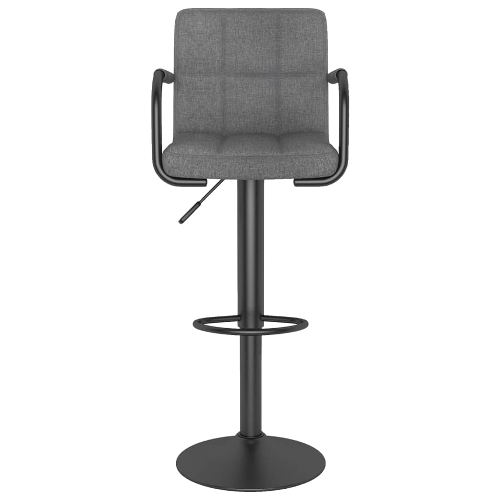 vidaXL Scaun de bar, gri deschis, material textil vidaXL Scaun de bar, gri deschis, material textil