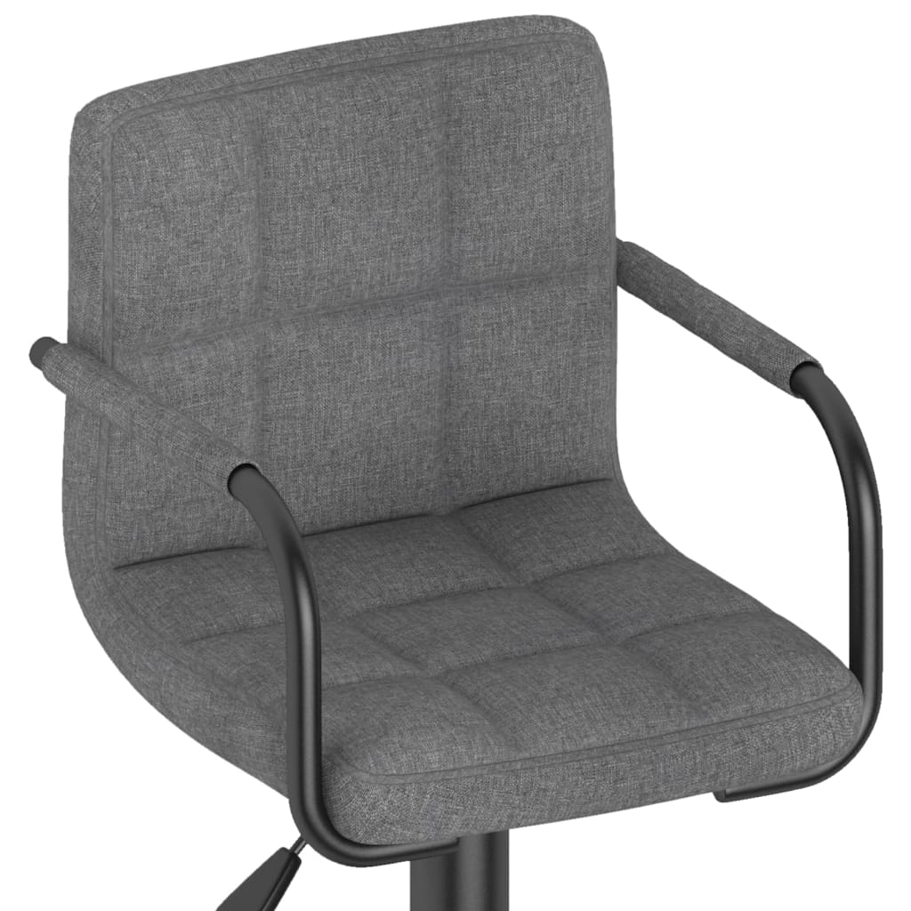 vidaXL Scaun de bar, gri deschis, material textil vidaXL Scaun de bar, gri deschis, material textil